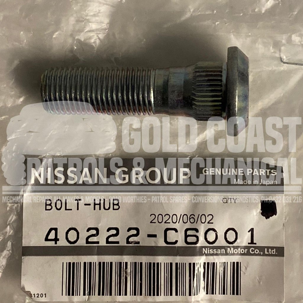 GENUINE NISSAN PATROL GQ Y60 GU Y61 REAR WHEEL STUD (40222C6001) Gold