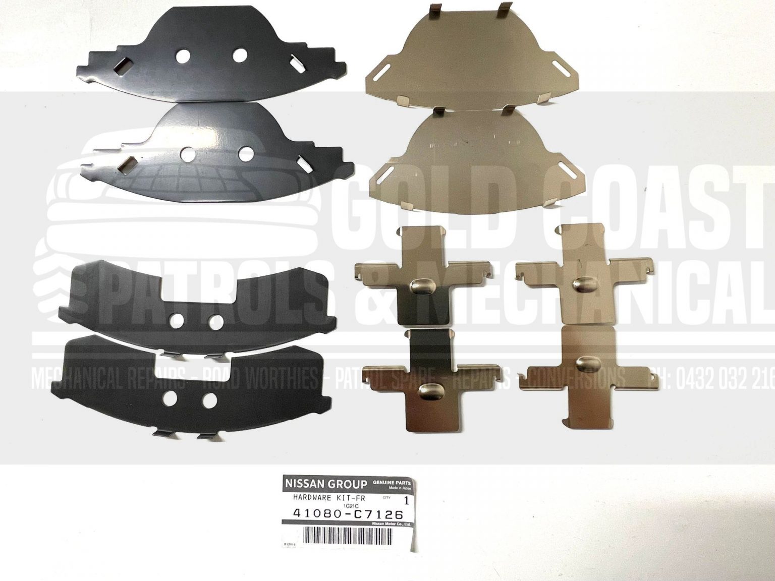 GENUINE NISSAN PATROL GQ Y60 FRONT BRAKE CALIPER SHIM KIT (41080C7126