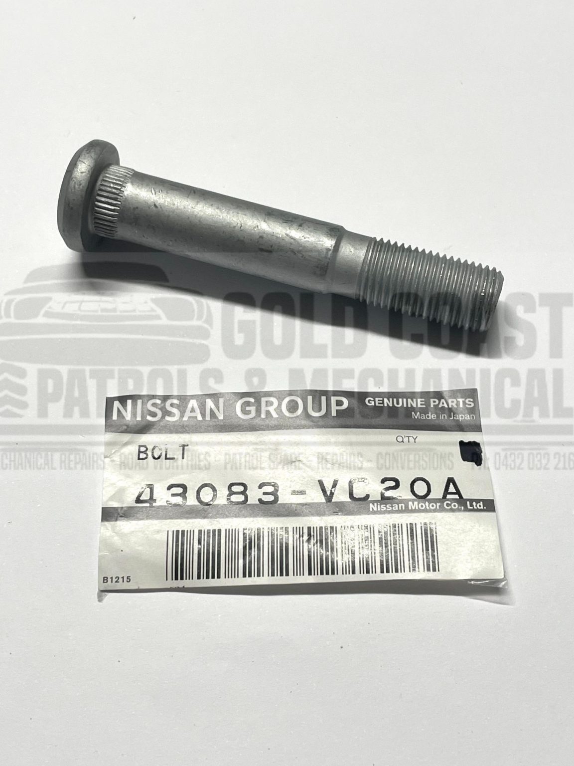 GENUINE NISSAN PATROL GU TB48 REAR AXLE MOUNTING STUD (43083VC20A