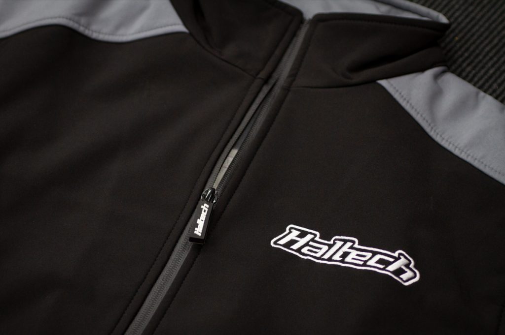 Haltech Collared Soft Shell Jacket Black/Grey Gold Coast Patrols